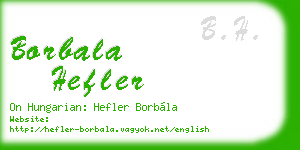 borbala hefler business card